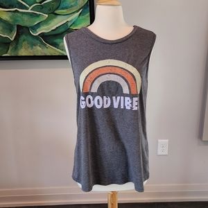 Good vibes gray tank